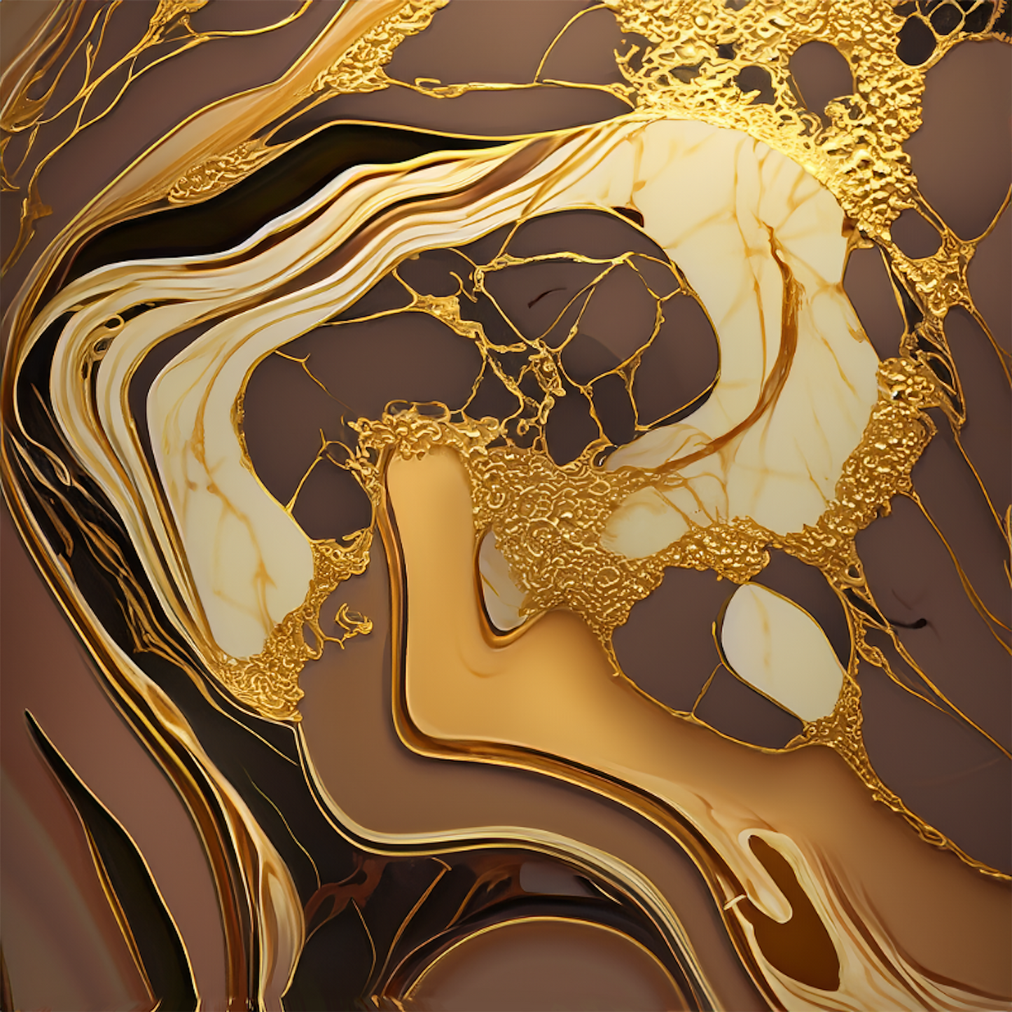 Chocolate Ruby Alcohol Ink Realism