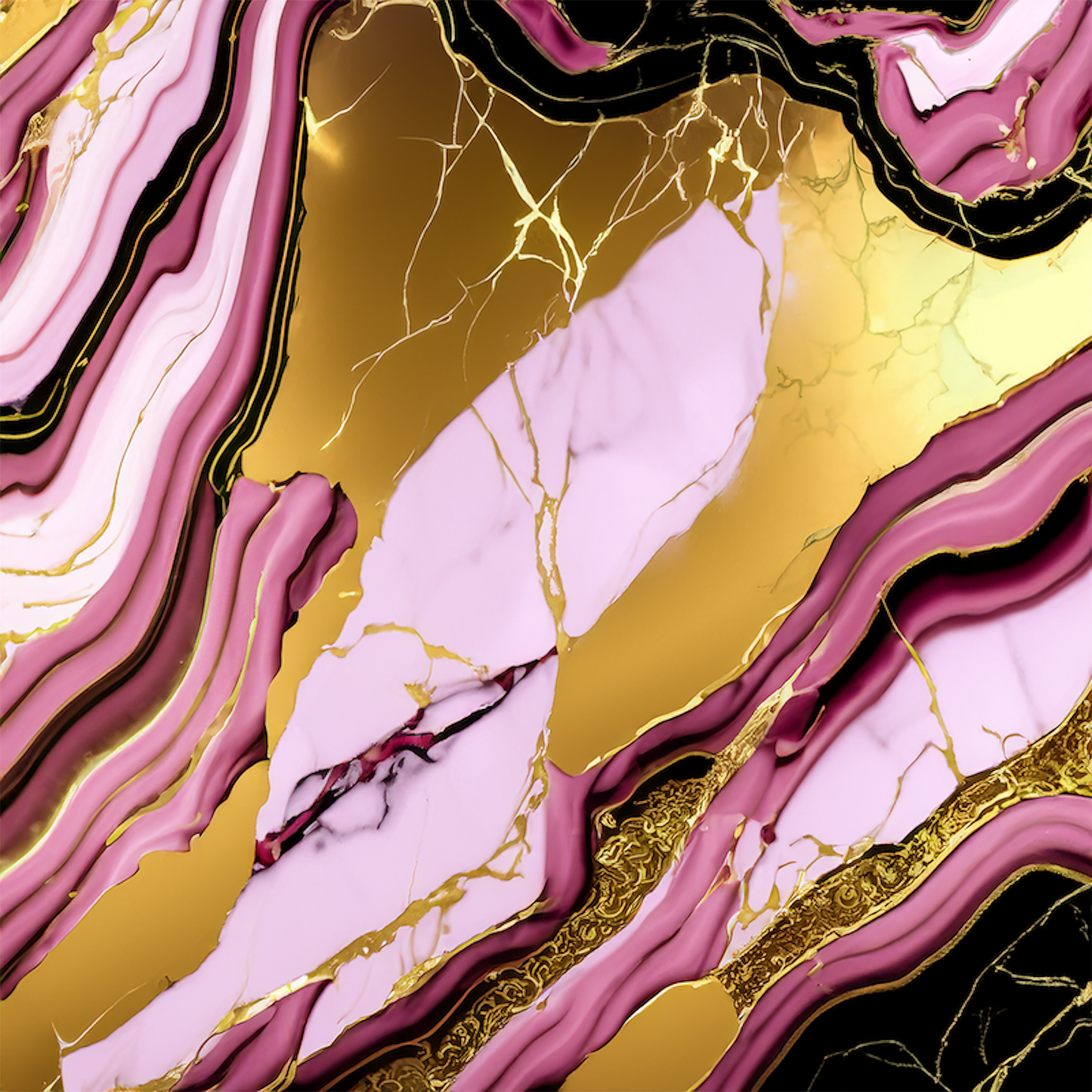 Princess Cut Alcohol Ink Realism