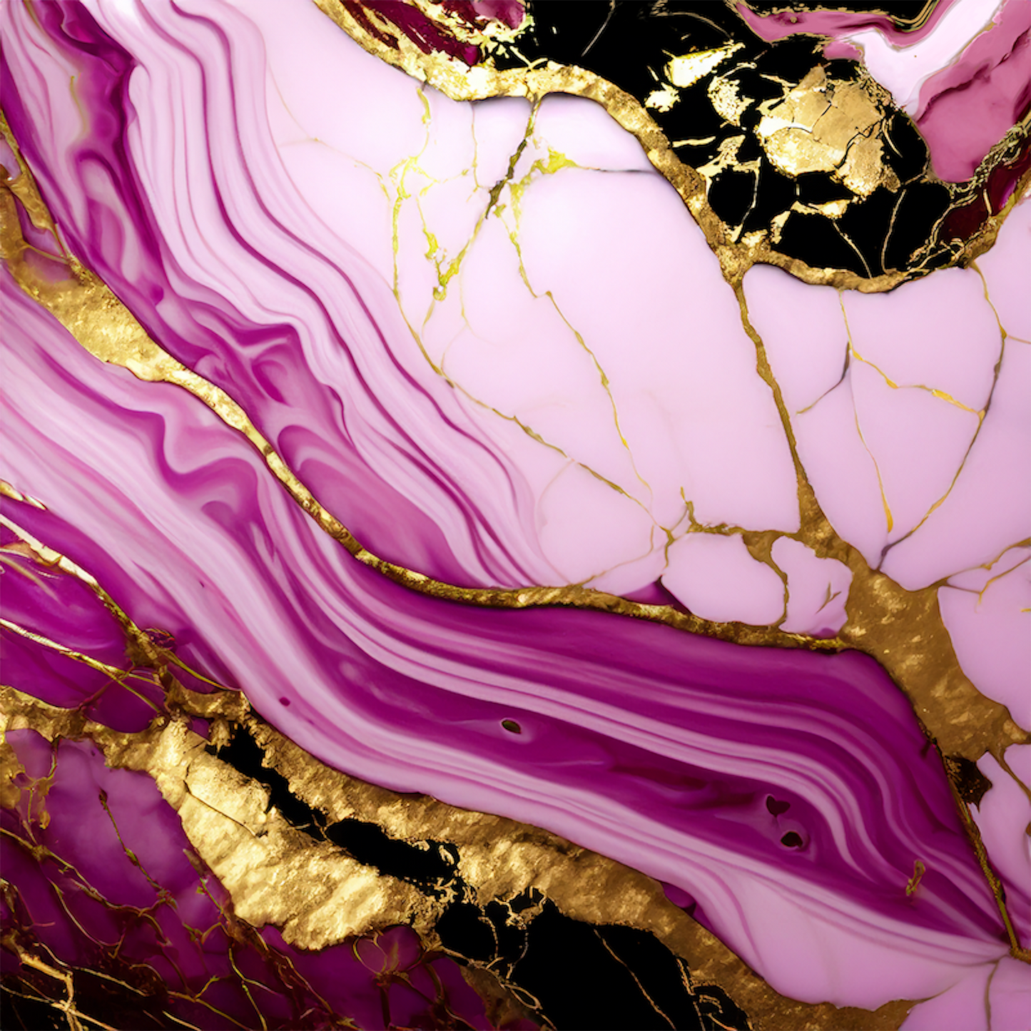 Princess Cut Alcohol Ink Realism