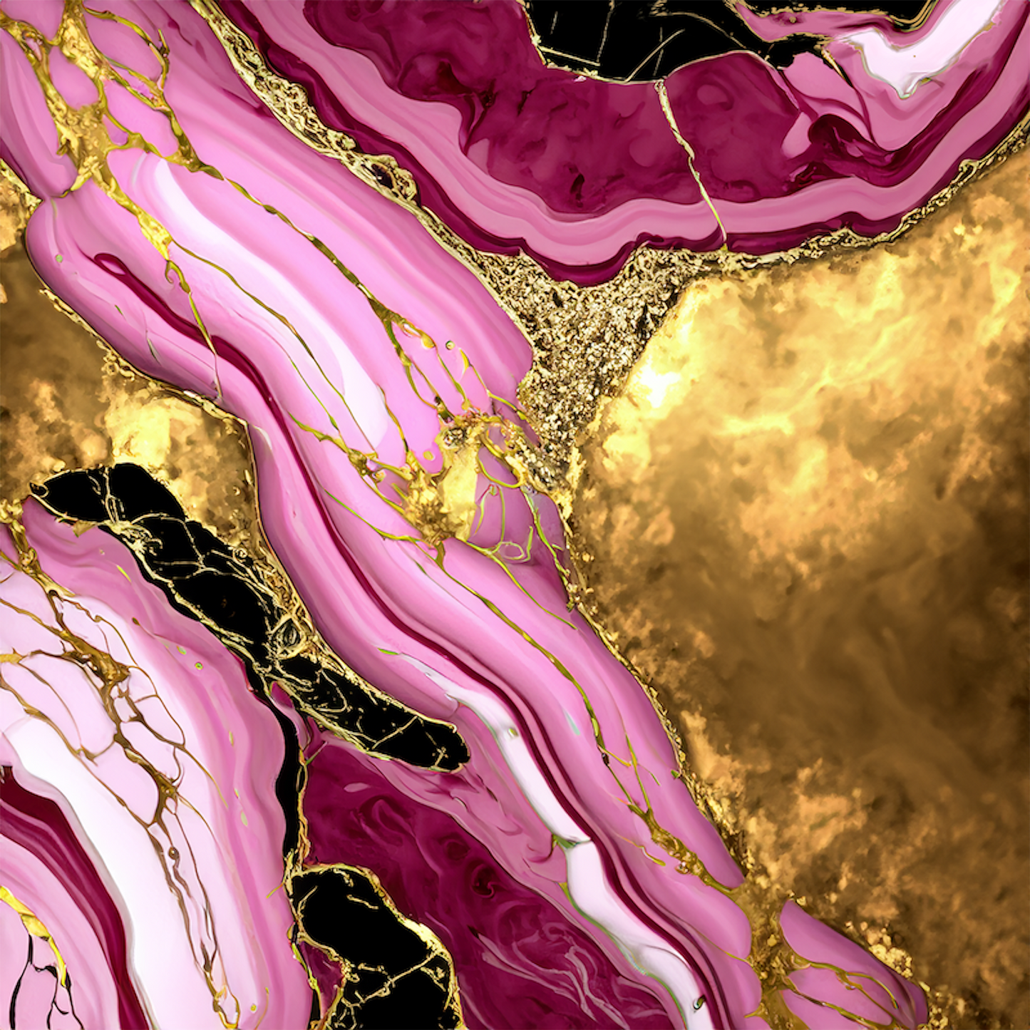 Princess Cut Alcohol Ink Realism