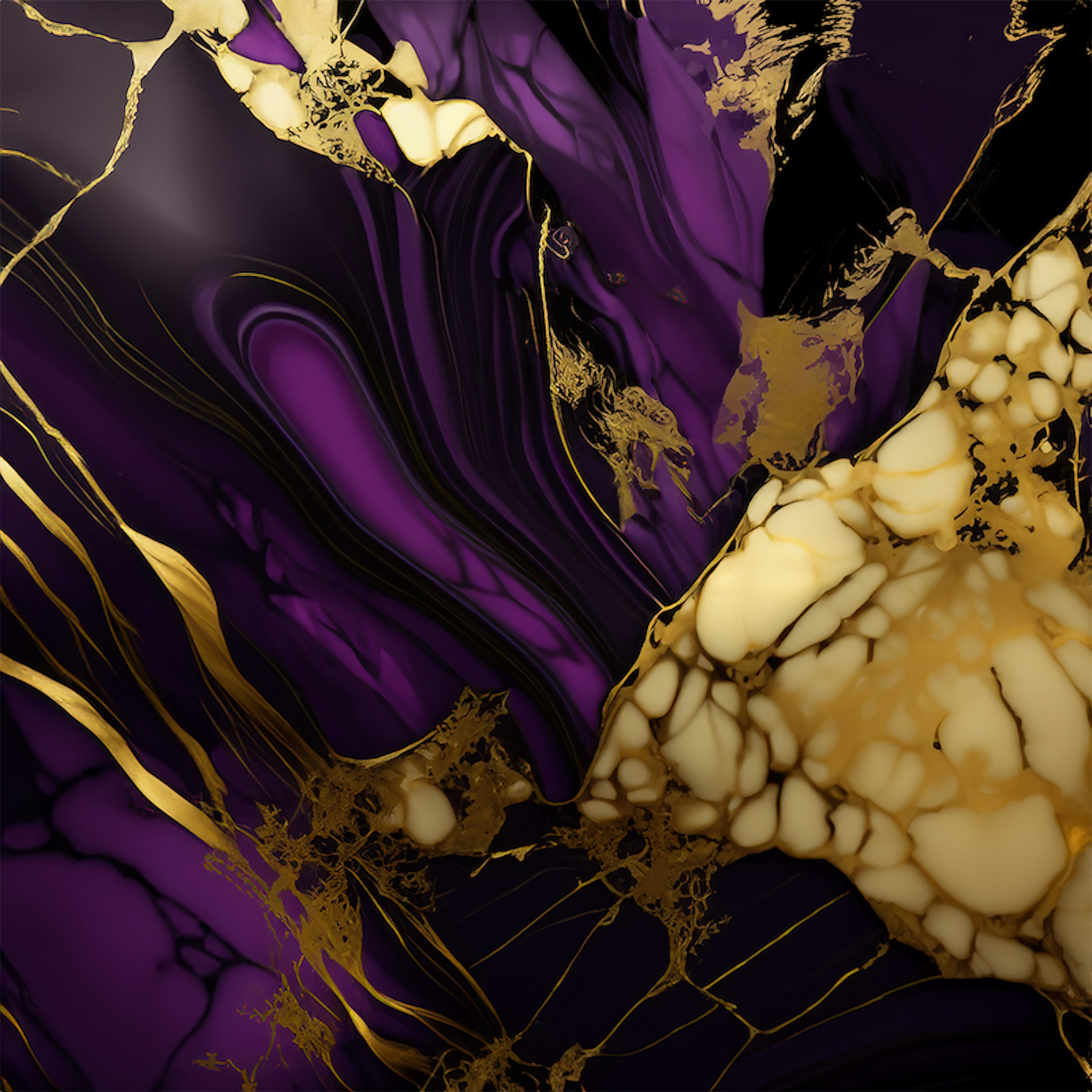 Amethyst Paradise Alcohol Ink Realism