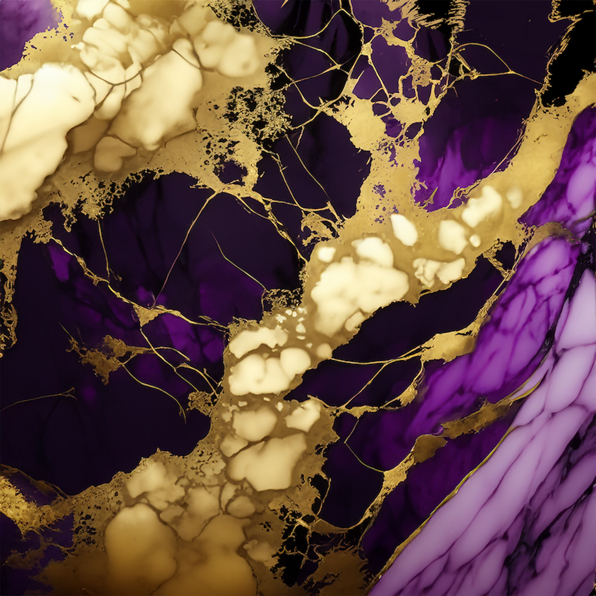 Amethyst Paradise Alcohol Ink Realism