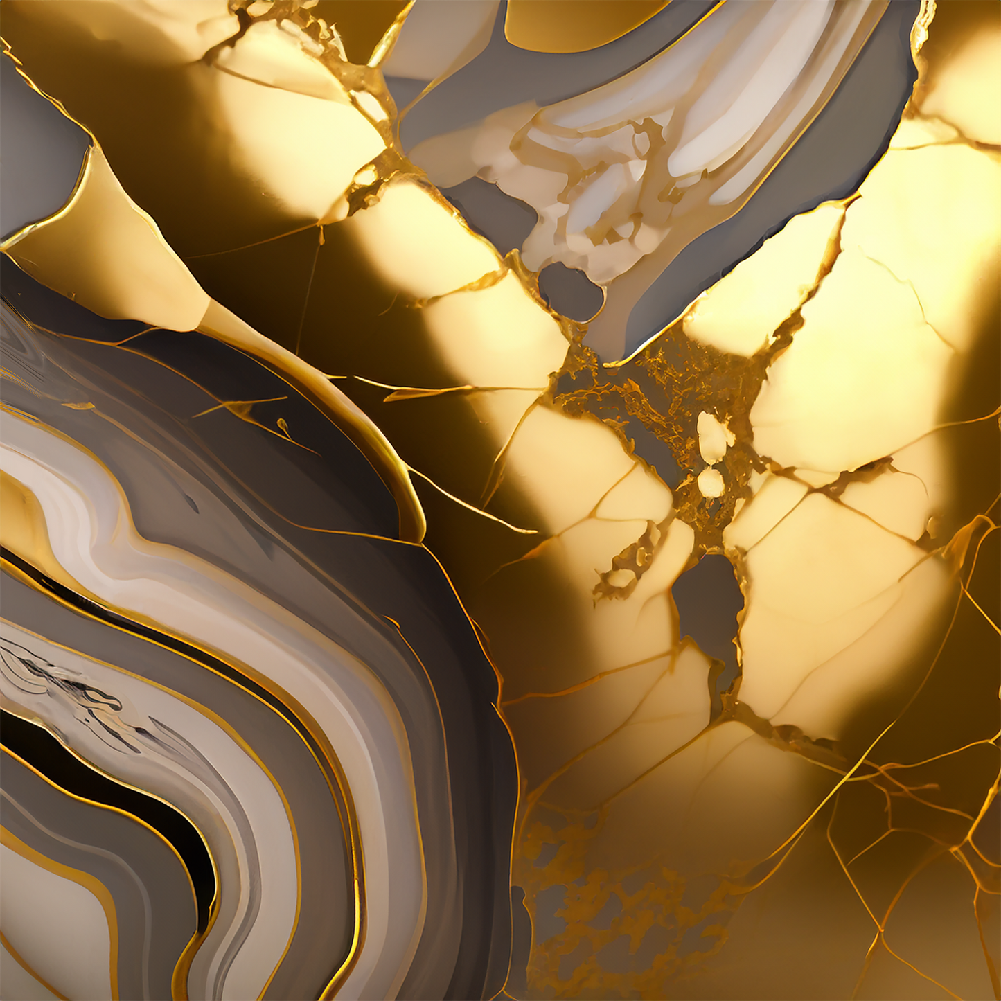 Grey Tundra Alcohol Ink Realism