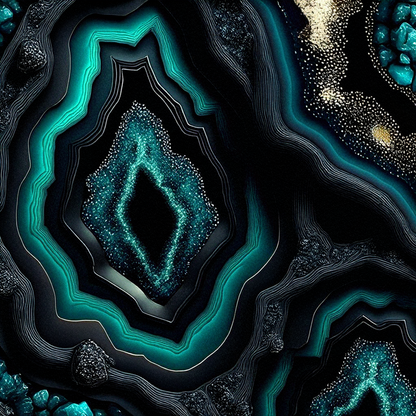 Midnight Teal Geode Texture