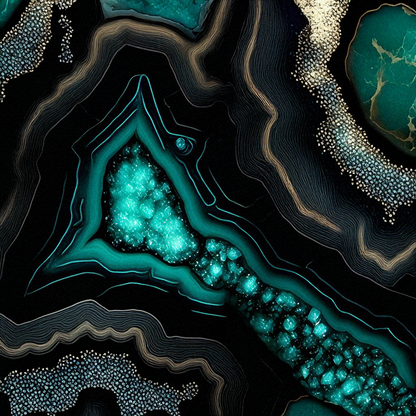 Midnight Teal Geode Texture