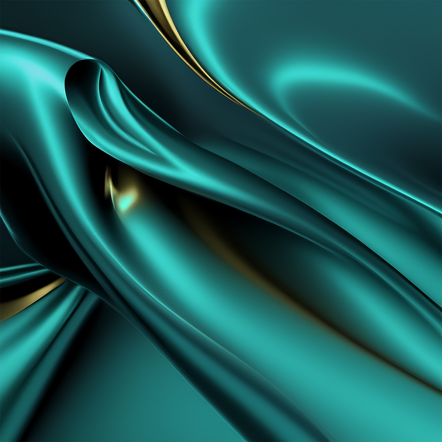 Midnight Teal Satin Realism
