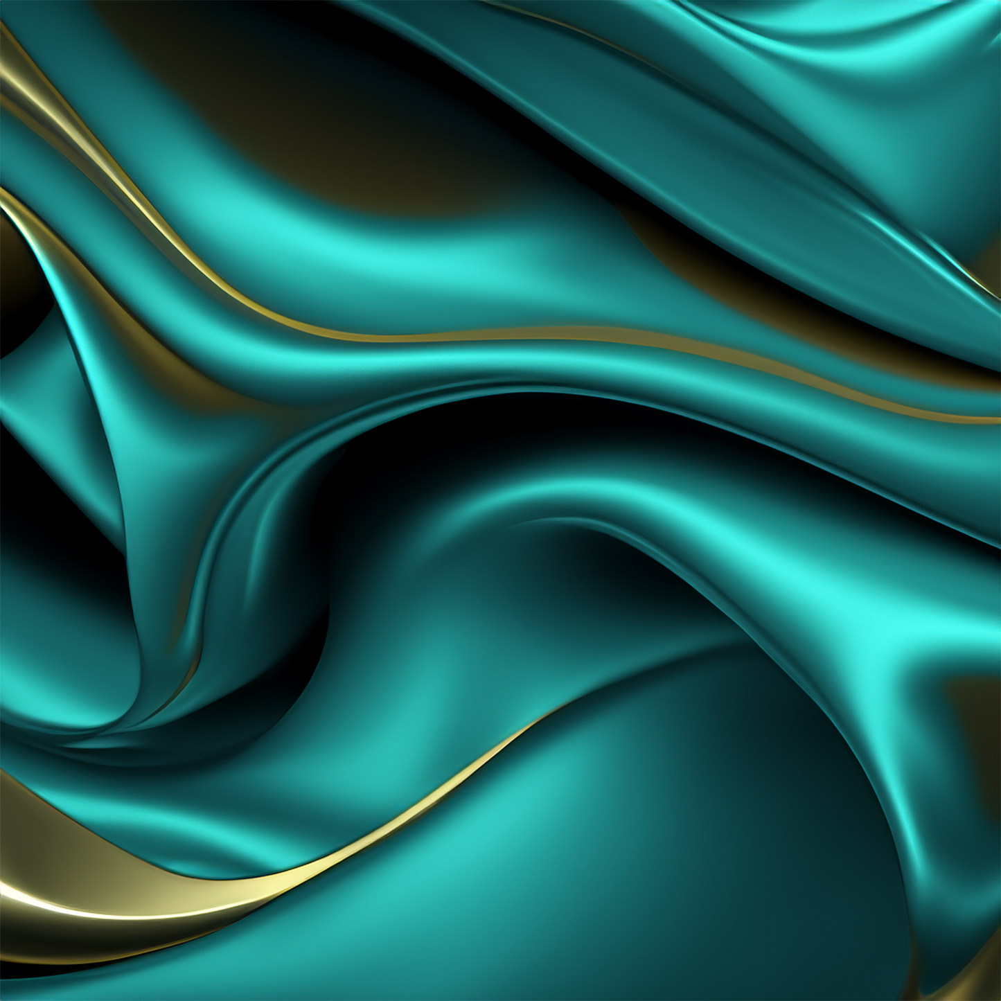 Midnight Teal Satin Realism