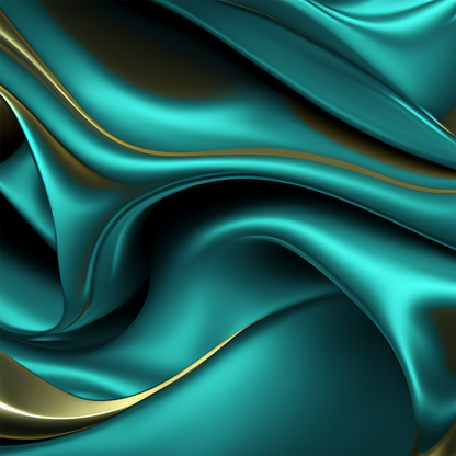 Midnight Teal Satin Realism