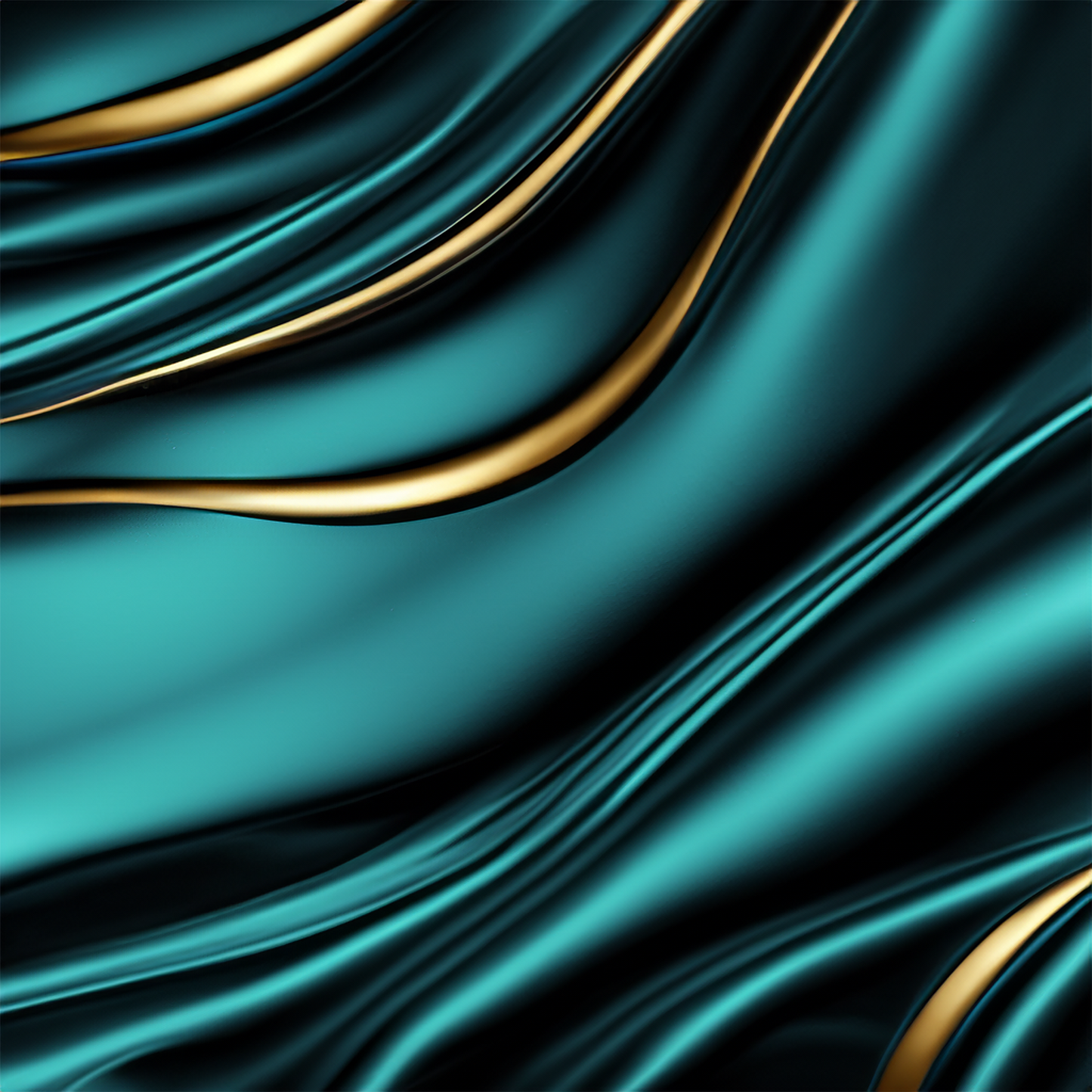 Midnight Teal Satin Realism