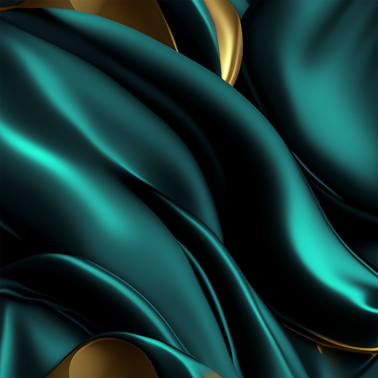 Midnight Teal Satin Realism