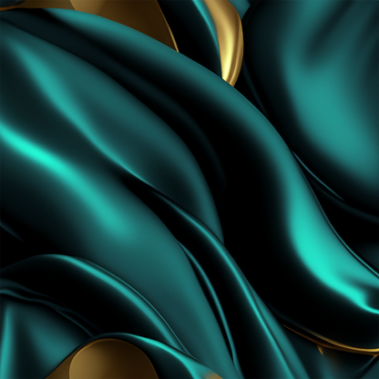 Midnight Teal Satin Realism