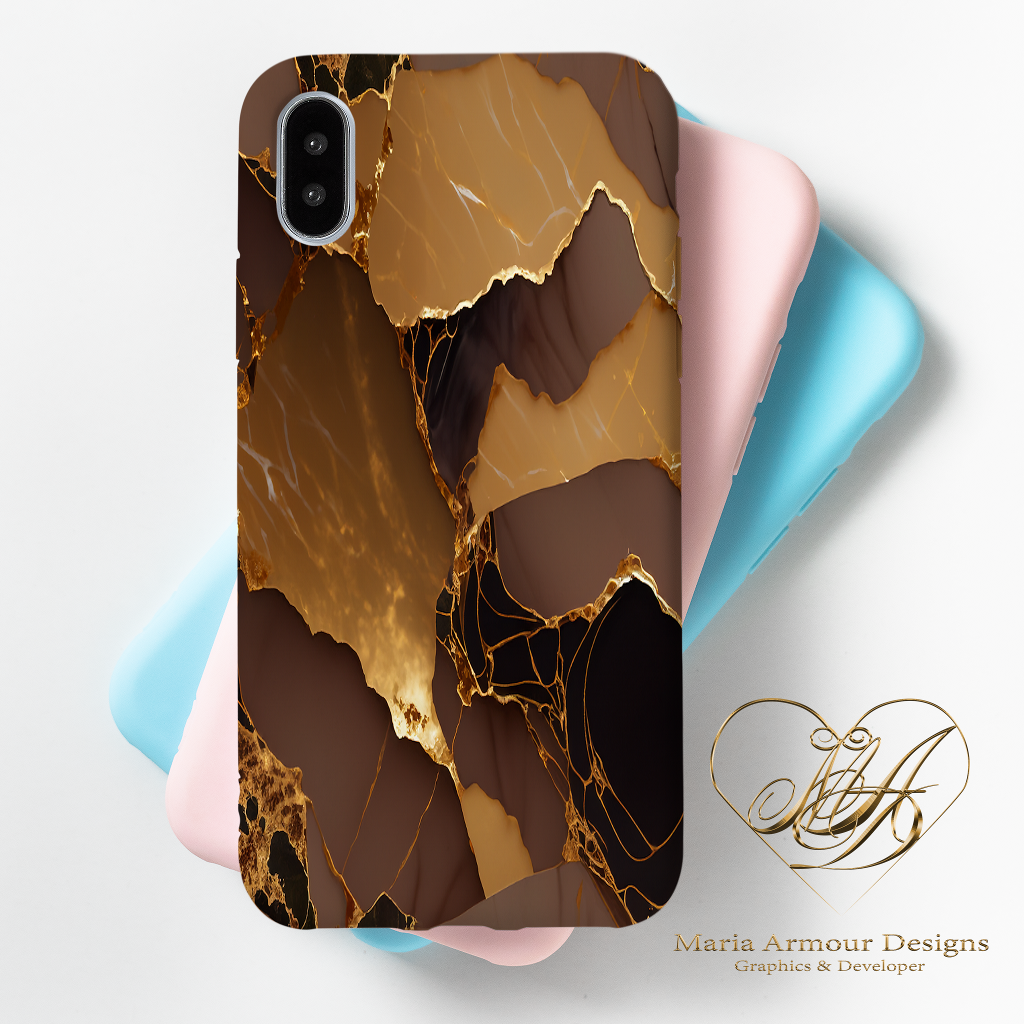 Chocolate Ruby Alcohol Ink Realism