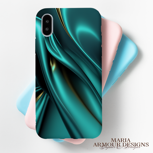 Midnight Teal Satin Realism