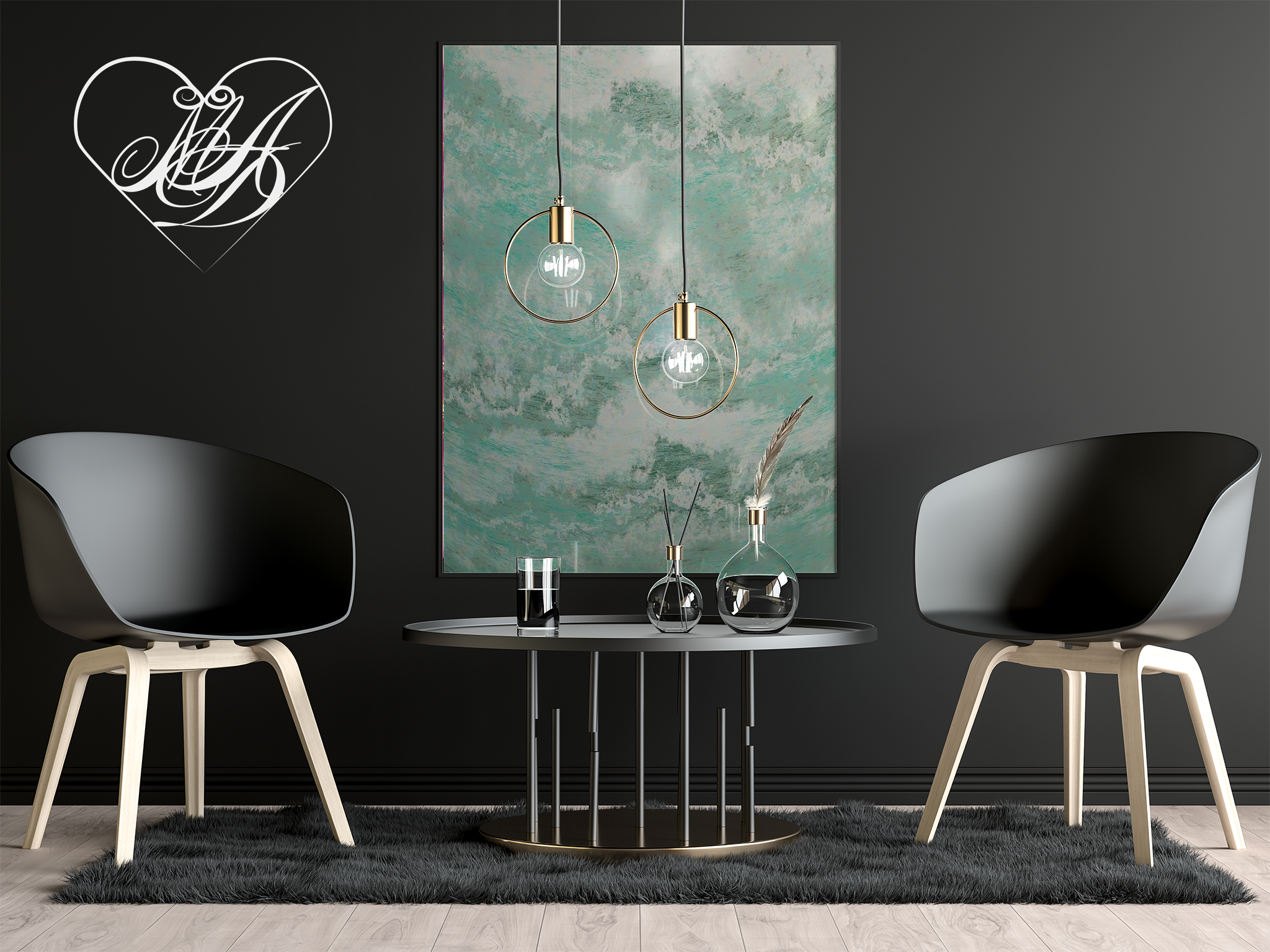 Aqua Swirl Marble 3D Realism