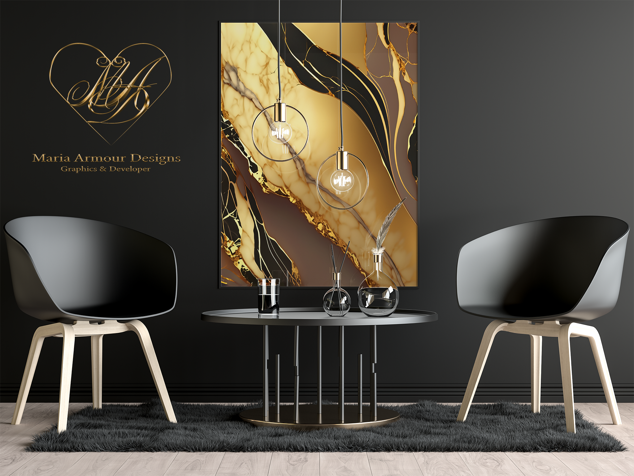 Chocolate Ruby Alcohol Ink Realism