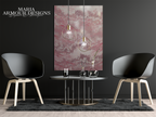 Dusty Rose Swirl Marble 3D Realism