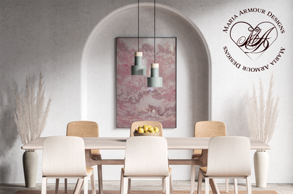 Dusty Rose Swirl Marble 3D Realism