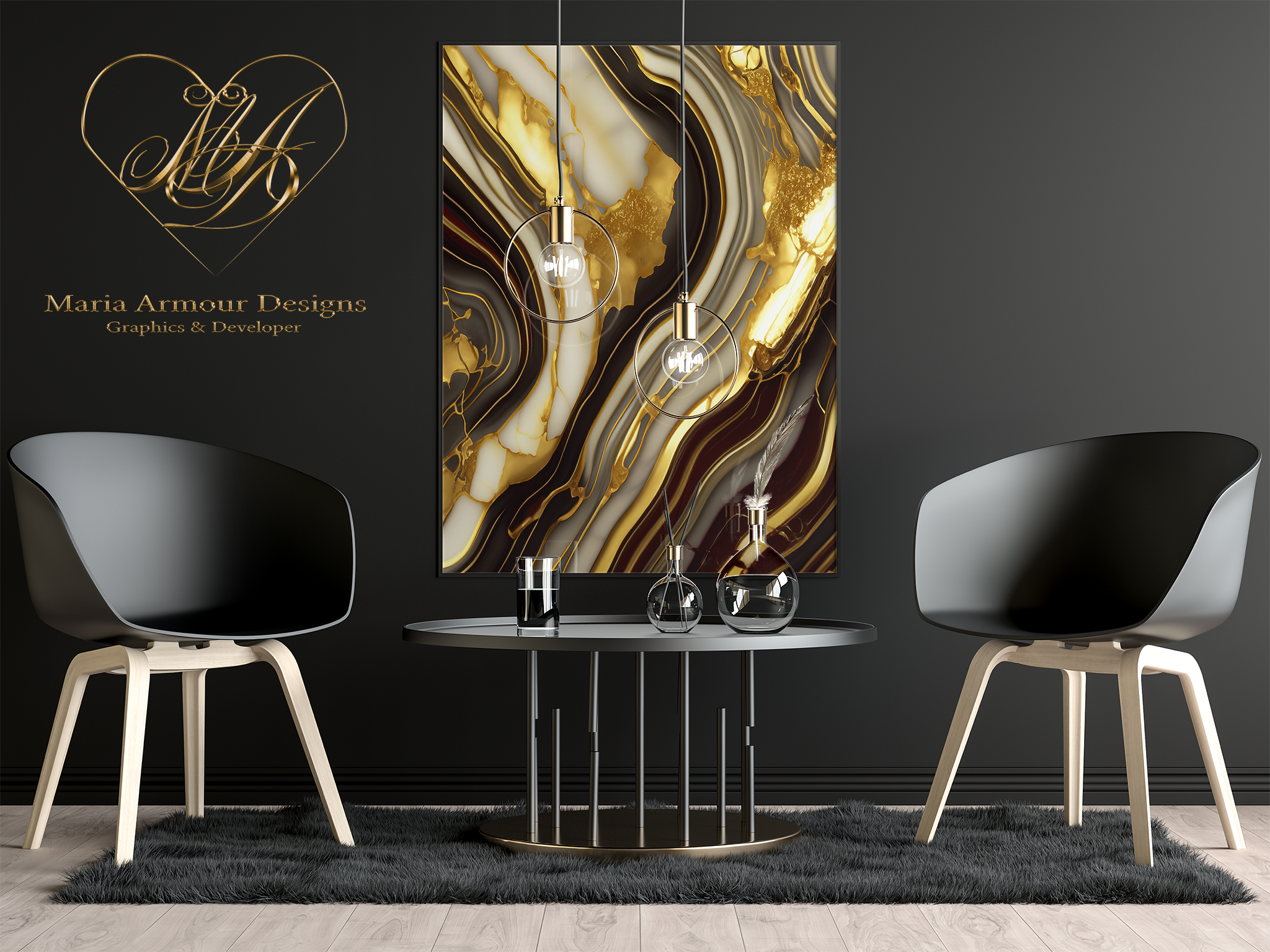 Ravens Cave Alcohol Ink Realism