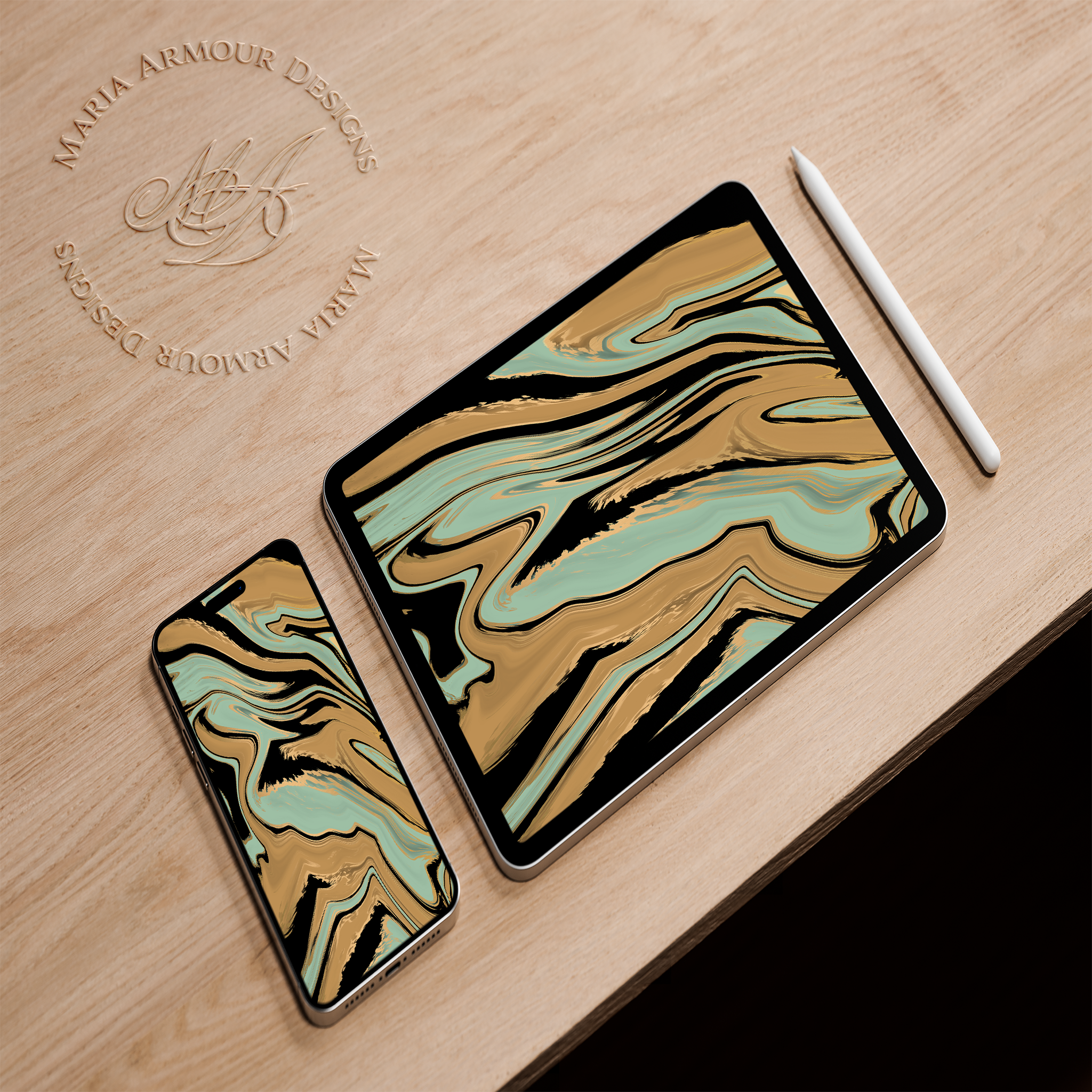 Rippling Waves Alcohol Ink