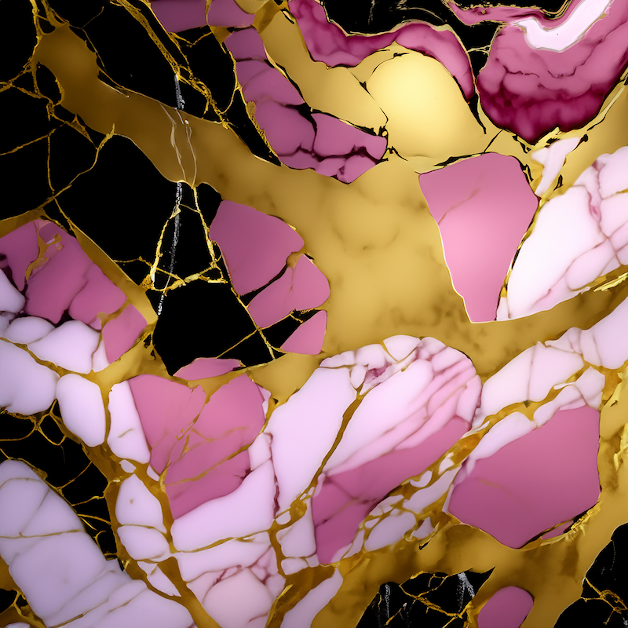 Princess Cut Alcohol Ink Realism