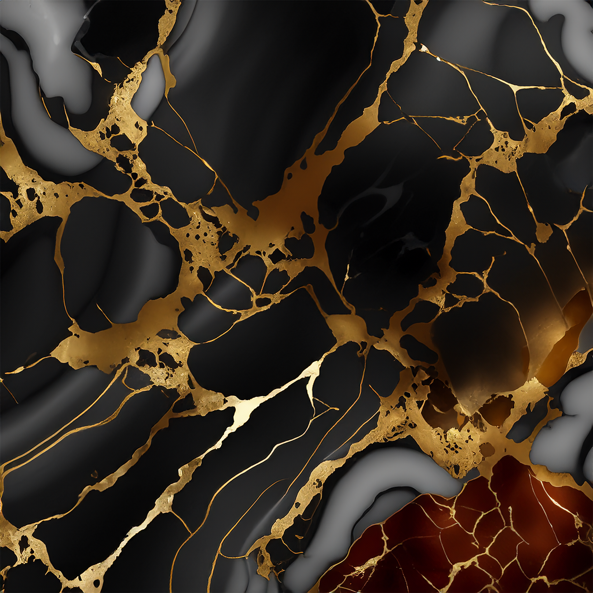 Ravens Cave Alcohol Ink Realism