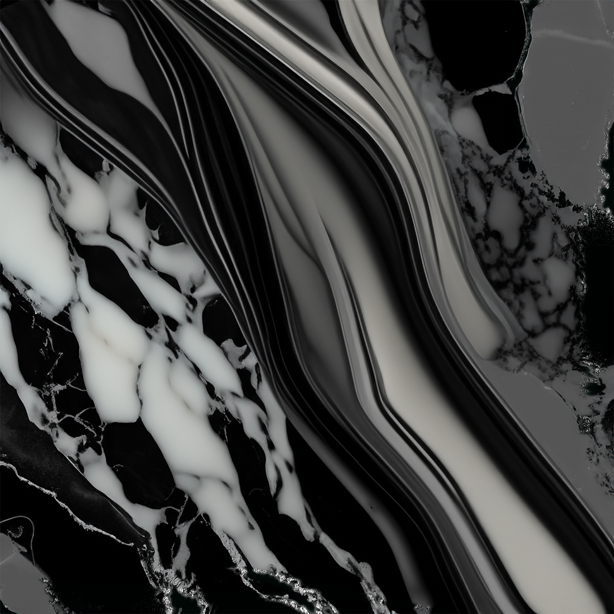 Silver Paradise Alcohol Ink Realism