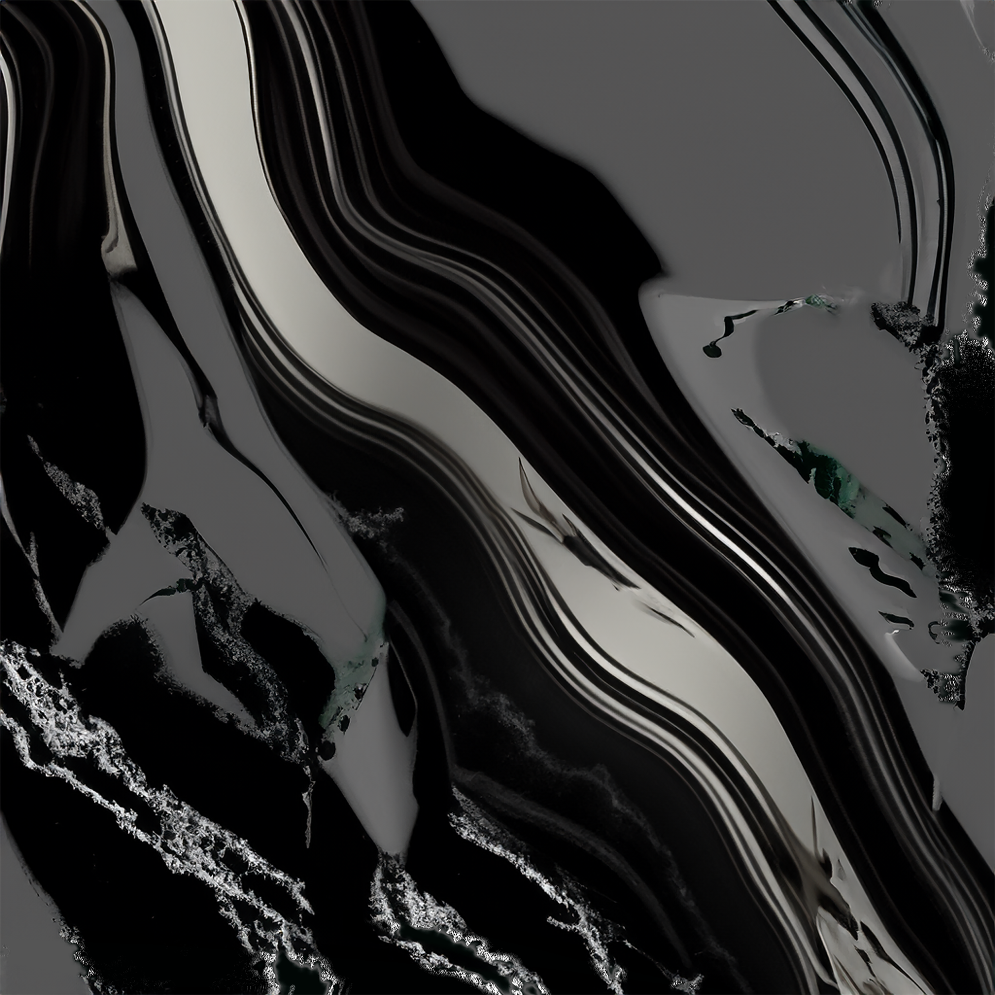 Silver Paradise Alcohol Ink Realism