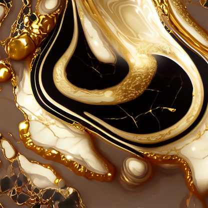 Chocolate Ruby Alcohol Ink Realism