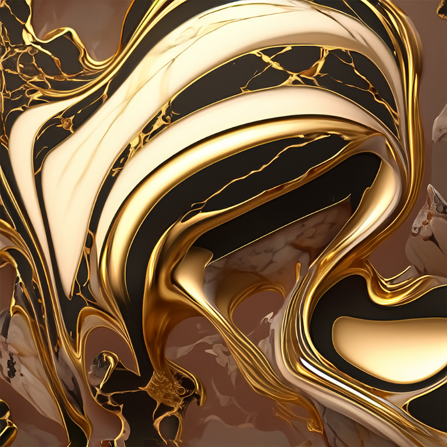 Chocolate Ruby Alcohol Ink Realism
