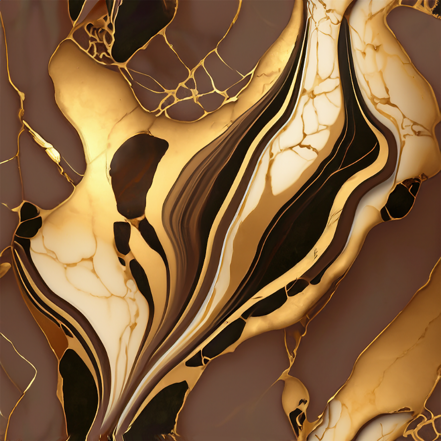 Chocolate Ruby Alcohol Ink Realism