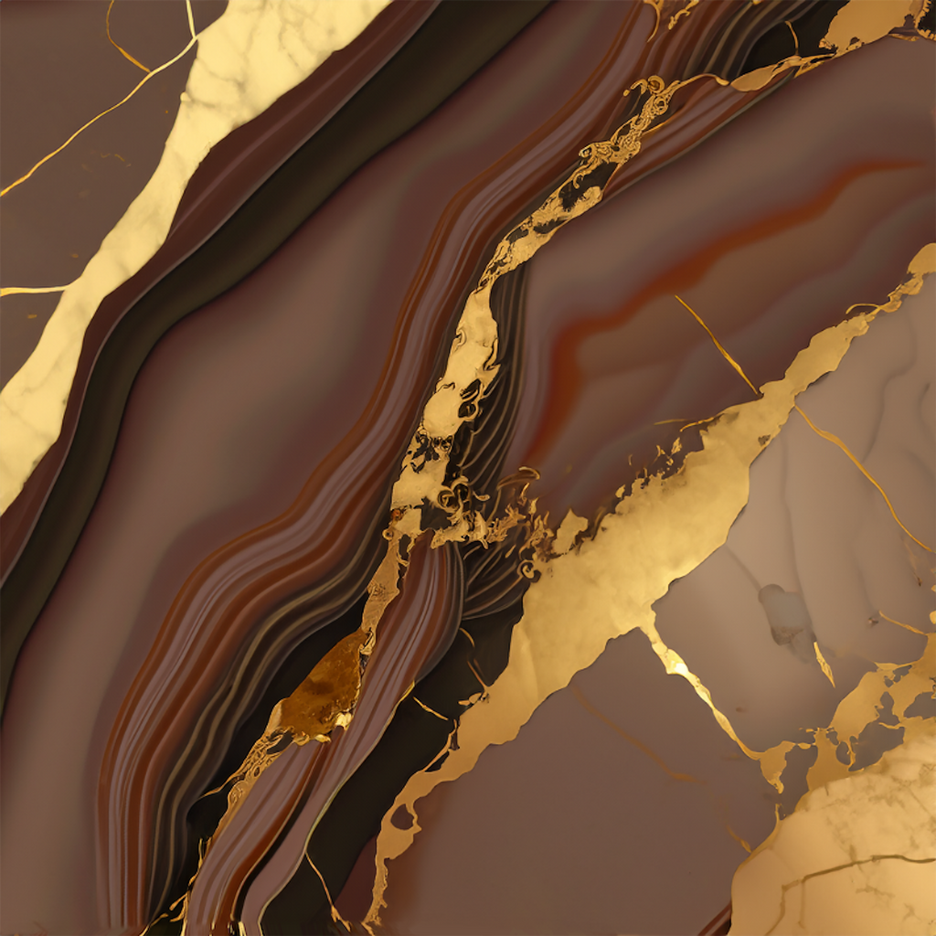 Chocolate Ruby Alcohol Ink Realism