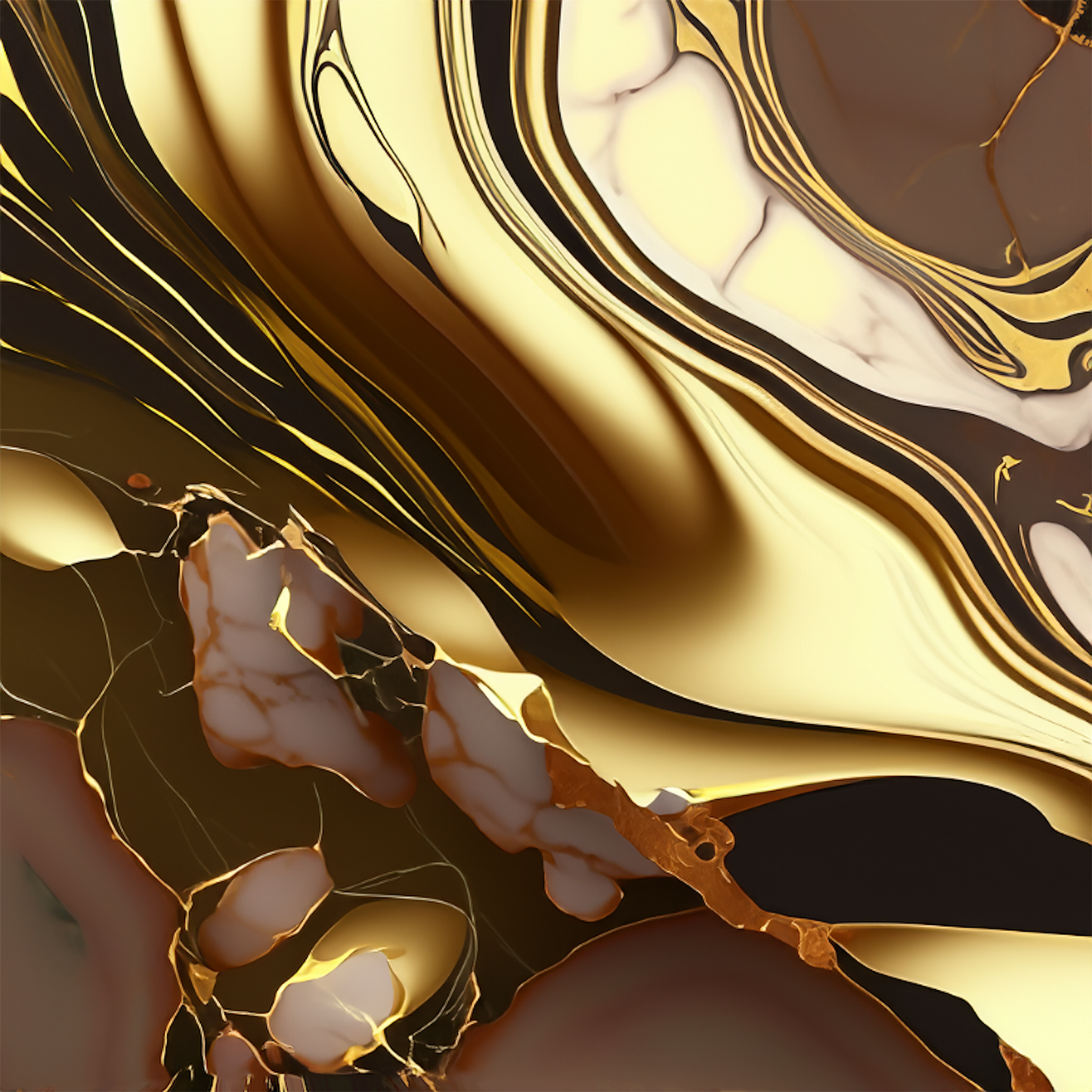 Chocolate Ruby Alcohol Ink Realism